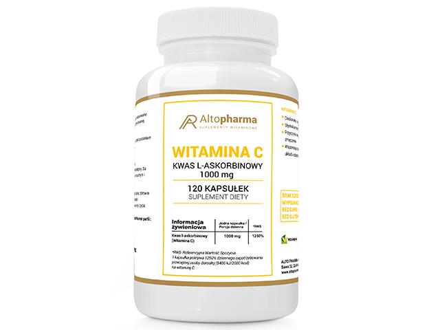 Witamina C Kwas L-Askorbinowy 1000 mg interakcje ulotka kapsułki - 120 kaps.