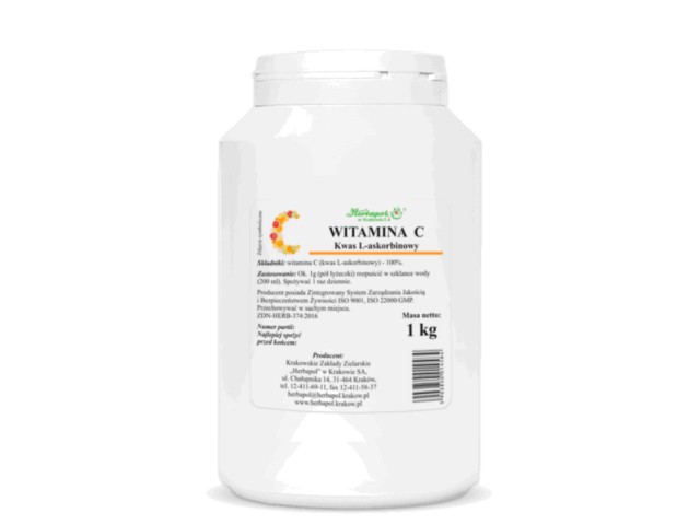 Witamina C Kwas L-Askorbinowy interakcje ulotka proszek - 1 kg