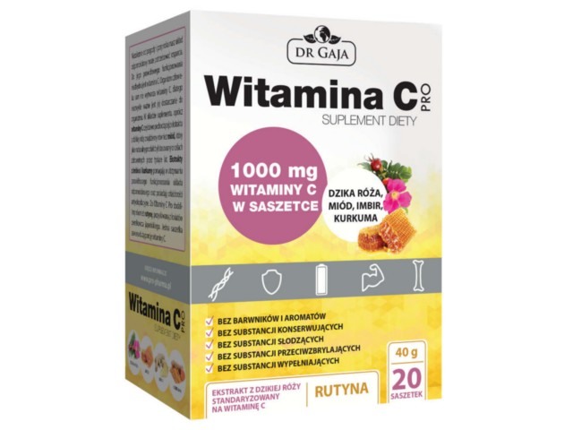 Witamina C Pro interakcje ulotka proszek do rozpuszczenia - 20 sasz.