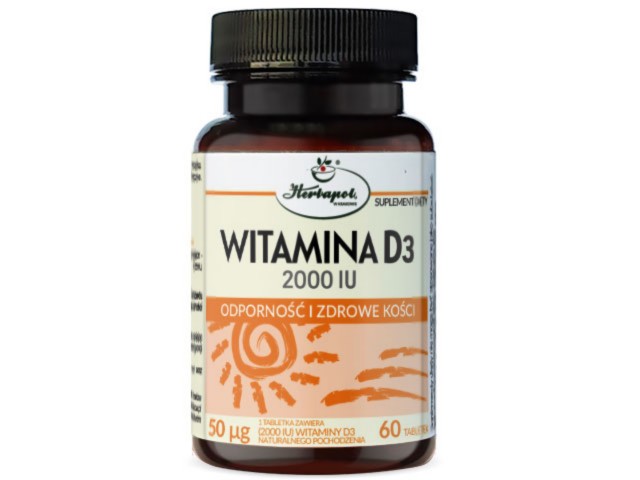 Witamina D3 2000 IU interakcje ulotka tabletki - 60 tabl.