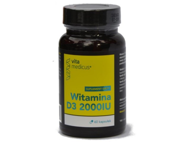 Witamina D3 2000 IU VitaMedicus interakcje ulotka kapsułki  60 kaps.