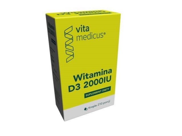 Witamina D3 2000 IU VitaMedicus Krople interakcje ulotka krople doustne  29.4 ml