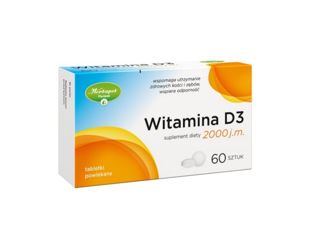 Witamina D3 2000 j.m. interakcje ulotka tabletki powlekane  60 tabl.