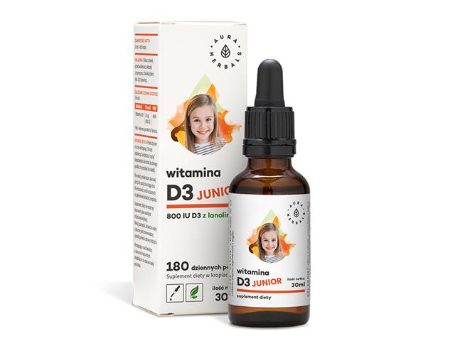 Witamina D3 Junior 800 IU interakcje ulotka krople  30 ml