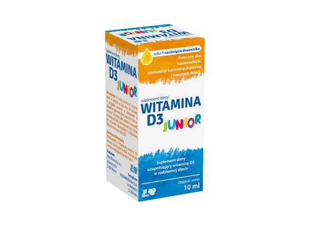 Witamina D3 Junior interakcje ulotka krople  10 ml