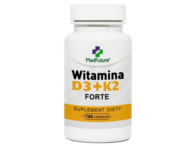 Witamina D3+K2 FORTE interakcje ulotka tabletki  120 tabl.