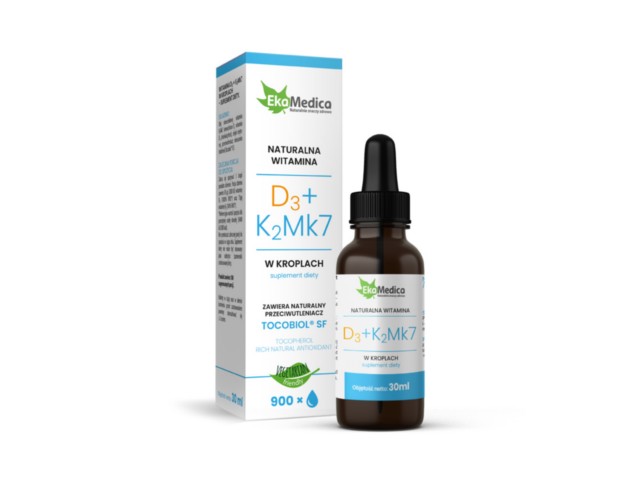 Witamina D3 + K2 MK7 interakcje ulotka krople  30 ml