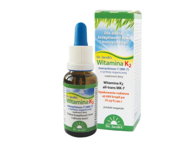 Witamina K2 Dr. Jacob's interakcje ulotka krople  20 ml