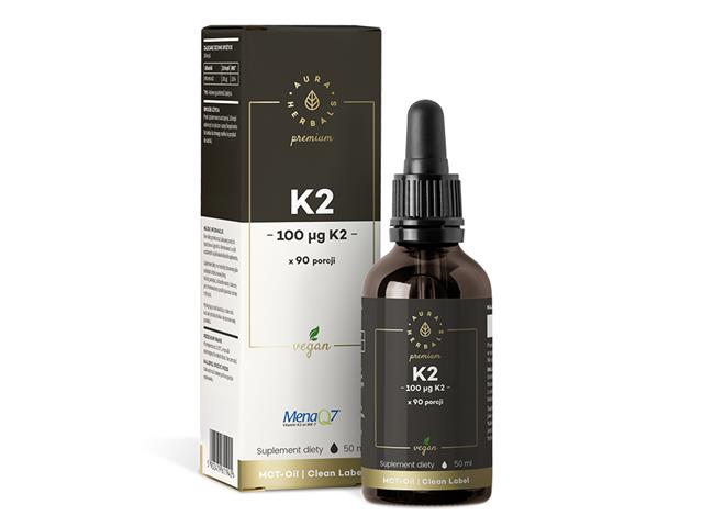 Witamina K2 Menaq7 Premium Vegan interakcje ulotka krople  50 ml