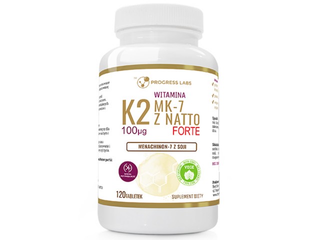 Witamina K2 MK-7 100ug z NATTO FORTE interakcje ulotka tabletki  120 tabl.