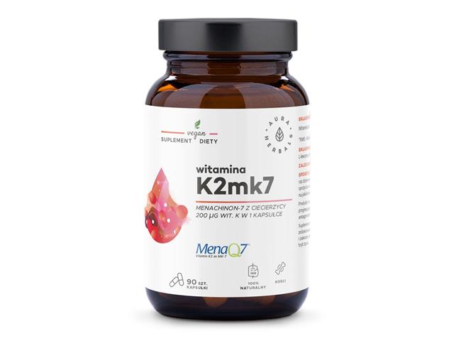 Witamina K2MK7 MenaQ7 200 mcg interakcje ulotka kapsułki - 90 kaps.