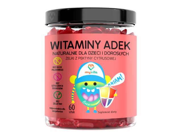 Witaminy ADEK interakcje ulotka żelki  60 szt.