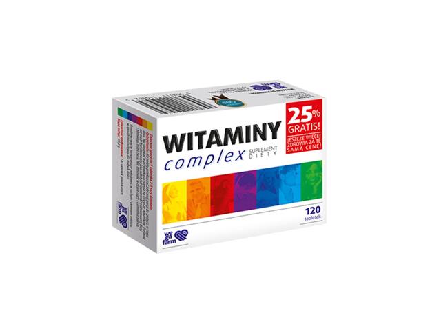 Witaminy Complex interakcje ulotka tabletki  120 tabl.