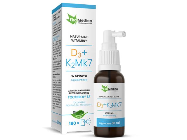 Witaminy D3 + K2 MK7 Spray interakcje ulotka spray  30 ml