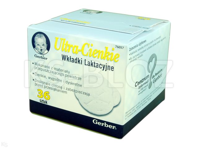 Wkł.laktacyjne GERBER interakcje ulotka wkładka laktacyjna - 36 szt.