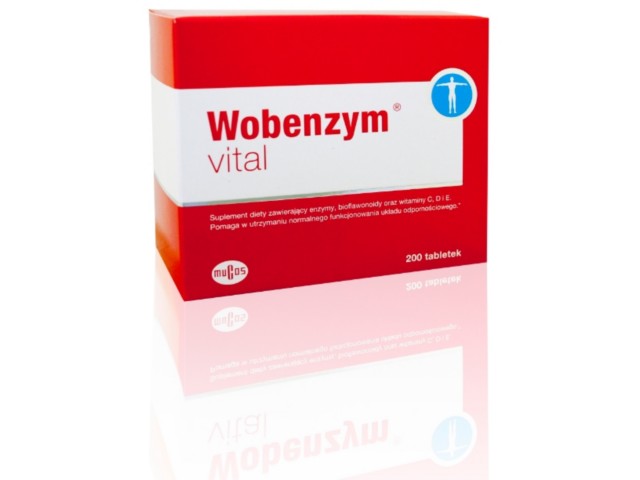 Wobenzym vital interakcje ulotka tabletki - 200 tabl.