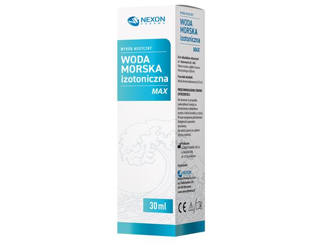 Woda morska izotoniczna Max interakcje ulotka spray do nosa  30 ml