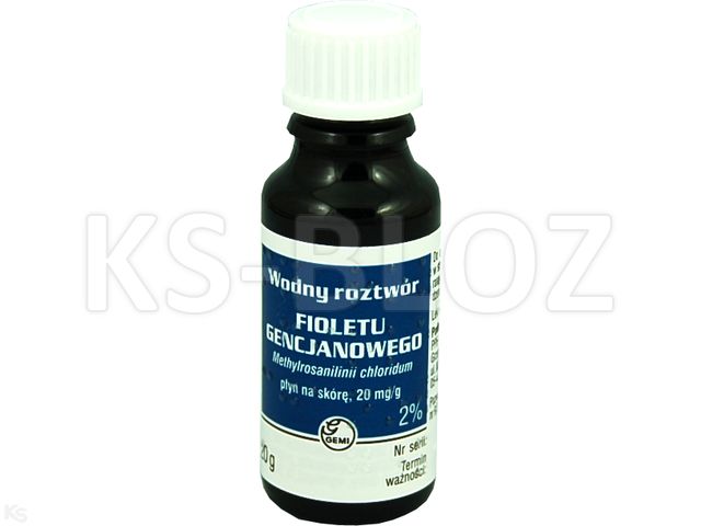 Wodny Roztwór Fioletu Gencjanowego 2% interakcje ulotka płyn do stosowania na skórę 20 mg/g 20 g