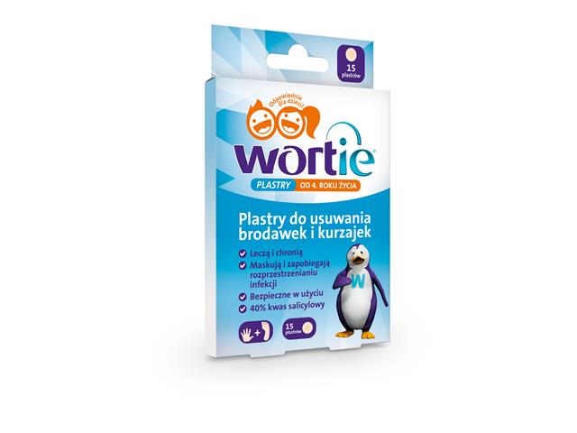 Wortie Plastry do usuwania brodawek i kurzajek interakcje ulotka plaster - 15 szt.