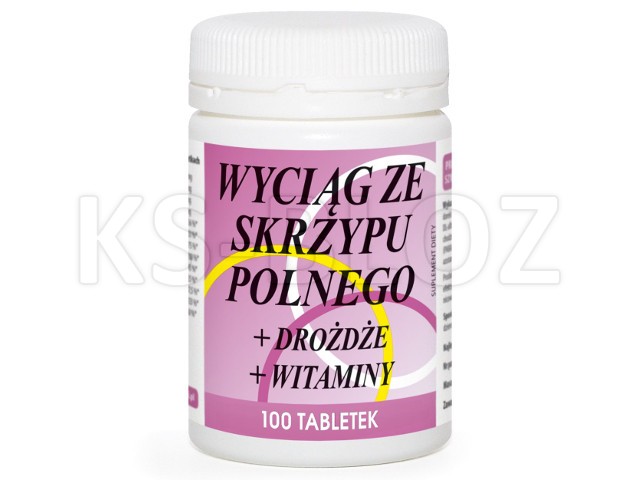 Wyciąg Ze Skrzypu Polnego + drożdże + witaminy interakcje ulotka tabletki  100 tabl.