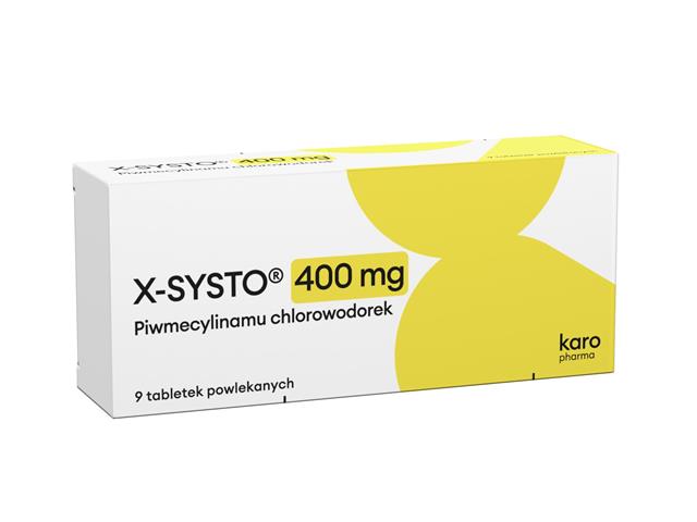 X-Systo interakcje ulotka tabletki powlekane 400 mg 9 tabl.
