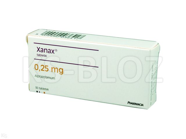 Xanax interakcje ulotka tabletki 0,25 mg 30 tabl.