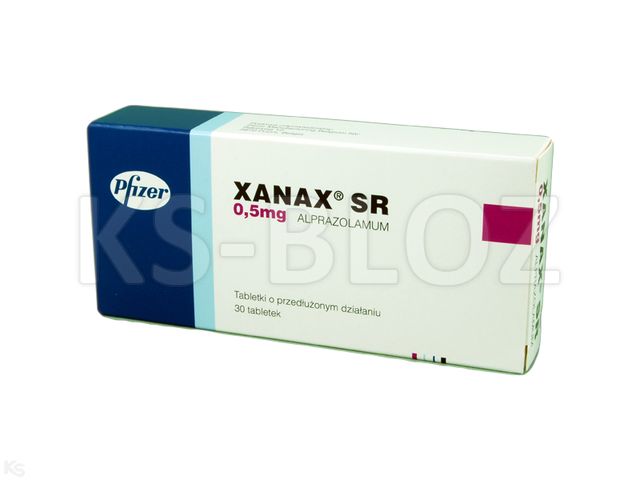 Xanax SR interakcje ulotka tabletki o przedłużonym uwalnianiu 500 mcg 30 tabl.