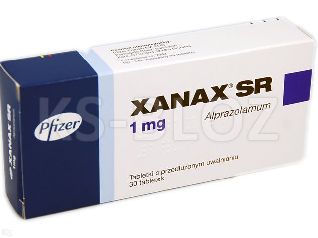 Xanax SR interakcje ulotka tabletki o przedłużonym uwalnianiu 1 mg 30 tabl.