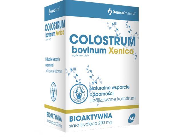 Xenico Colostrum Bovinum interakcje ulotka kapsułki z roślinnej celulozy  60 kaps.