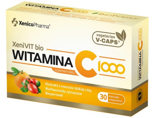 Xenivit Bio Witamina C 1000 interakcje ulotka kapsułki  30 kaps.