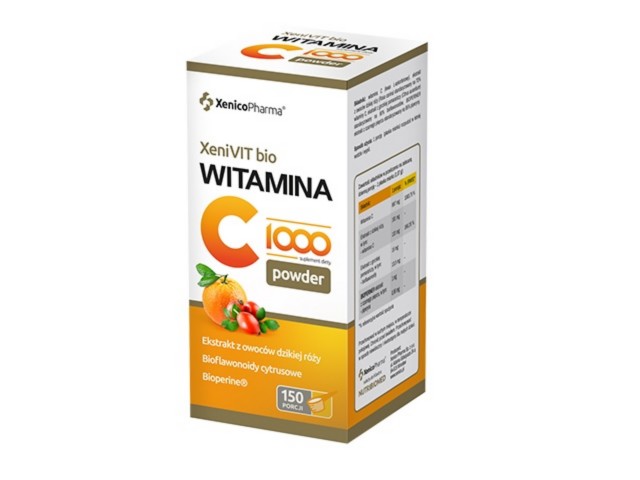 Xenivit Bio Witamina C 1000 Powder interakcje ulotka proszek  161,15 g (150 daw.)