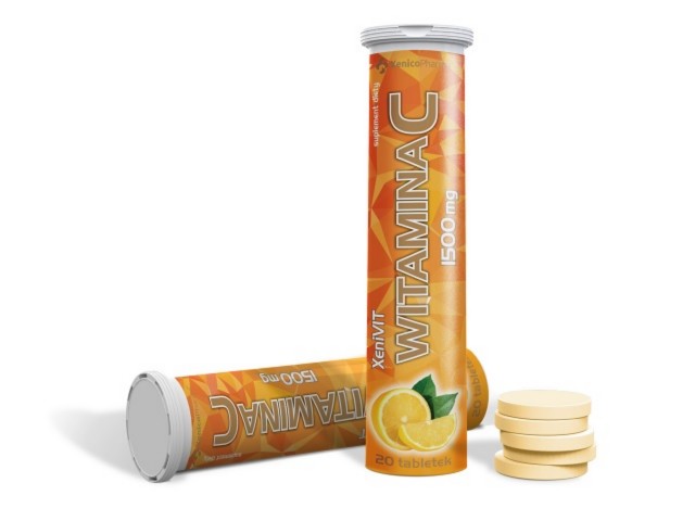 Xenivit Witamina C 1500 interakcje ulotka tabletki musujące - 20 tabl.