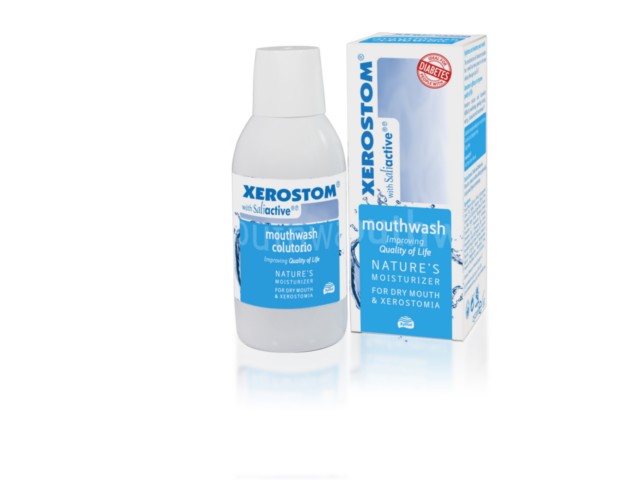 Xerostom Mouthwash - Płyn skutecznie likwidujący suchość w jamie ustnej interakcje ulotka płyn do płukania jamy ustnej  250 ml