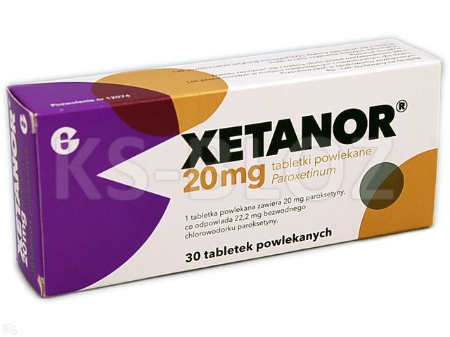 Xetanor 20 mg interakcje ulotka tabletki powlekane 20 mg 30 tabl.