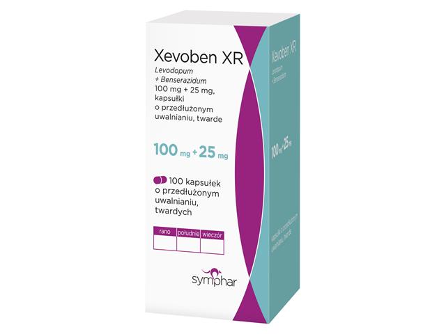 Xevoben XR interakcje ulotka kapsułki o przedłużonym uwalnianiu twarde 25mg+100mg 100 kaps.