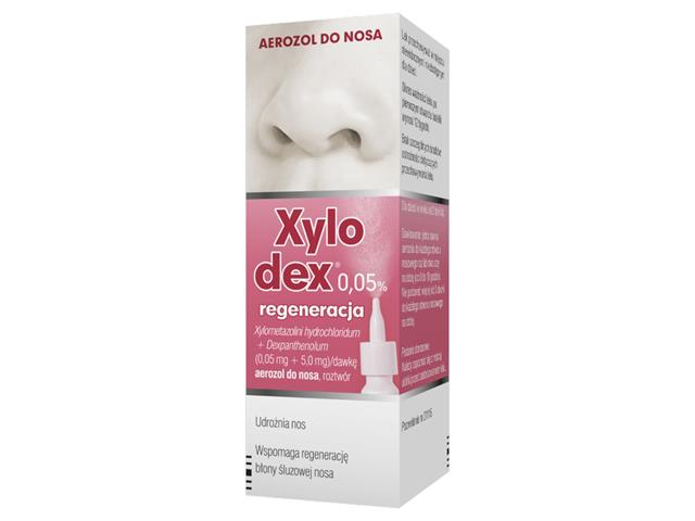 Xylodex 0,05% regeneracja interakcje ulotka aerozol do nosa, roztwór (50mcg+5mg)/daw. 10 ml | butelka