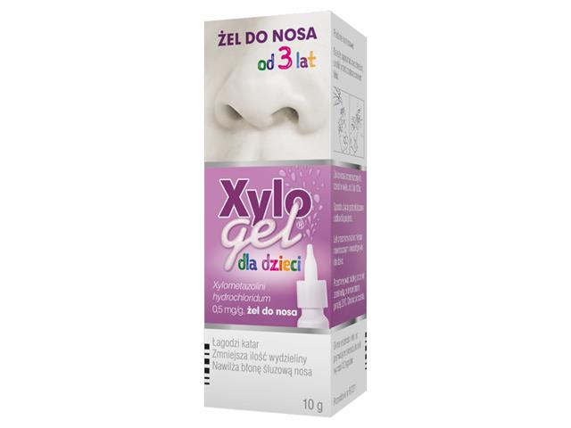 Xylogel Dla Dzieci interakcje ulotka żel do nosa 500 mcg/g 10 g (15 ml)