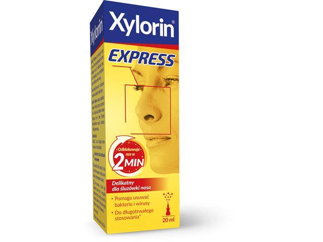 Xylorin Express interakcje ulotka spray do nosa  20 ml