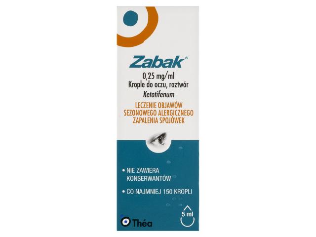 Zabak interakcje ulotka krople do oczu, roztwór 250 mcg/ml 5 ml (but.)