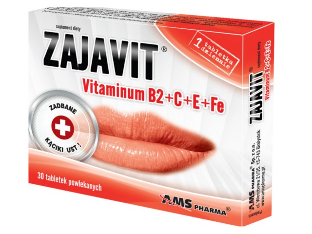 Zajavit (vitaminum B2 + C + E + Fe) interakcje ulotka tabletki powlekane  30 tabl.