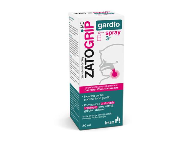 Zatogrip MD Gardło Spray interakcje ulotka spray do gardła  30 ml