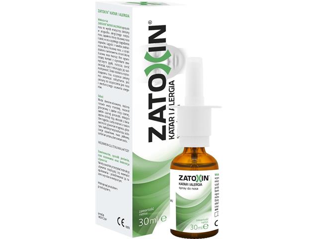 Zatoxin Katar I Alergia interakcje ulotka spray do nosa - 30 ml