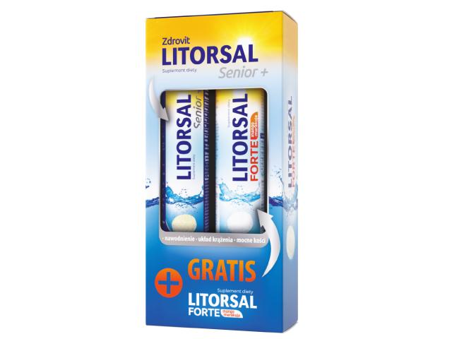 Zdrovit Litorsal Senior+ + Litorsal Forte mango-marakuja interakcje ulotka tabletki musujące - 24 tabl. + 24 tabl.