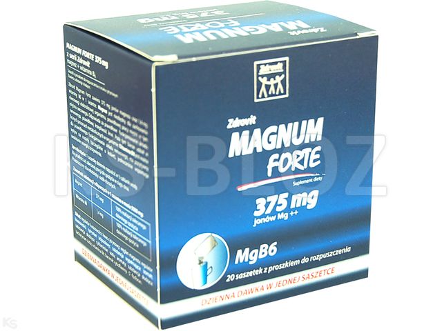 Zdrovit Magnum Forte 375 interakcje ulotka proszek do rozpuszczenia 375 mg 20 sasz.