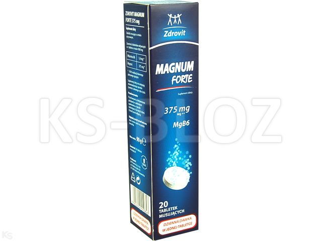 Zdrovit Magnum Forte 375 interakcje ulotka tabletki musujące  20 tabl.