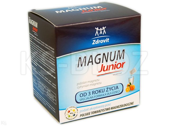 Zdrovit Magnum junior interakcje ulotka proszek do rozpuszczenia  20 sasz.