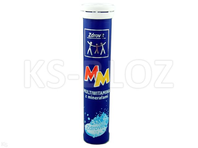 Zdrovit Multivitamina smak mandarynkowy interakcje ulotka tabletki musujące - 20 tabl.