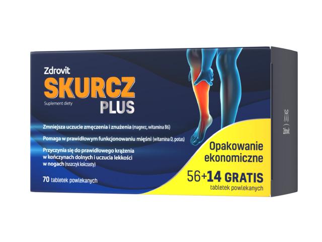 Zdrovit Skurcz Plus interakcje ulotka tabletki powlekane 70 tabl.
