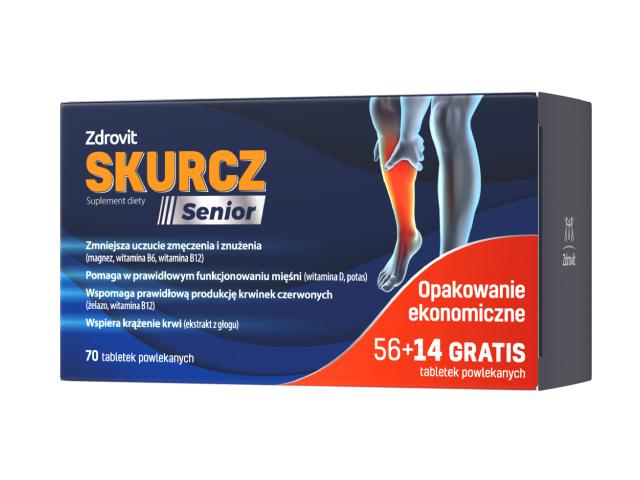 Zdrovit Skurcz Senior interakcje ulotka tabletki powlekane 70 tabl.