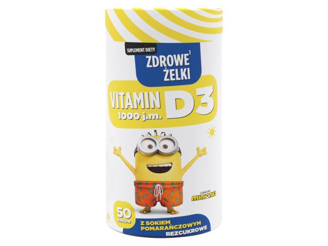 Zdrowe Żelki Minionki Vitamin D3 1000 j.m. interakcje ulotka żelki - 50 szt.